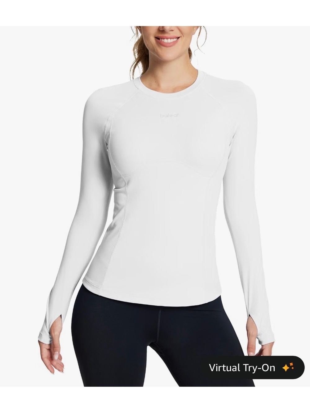 Baleaf Women's Long sleeve workout yoga shirt Medium
